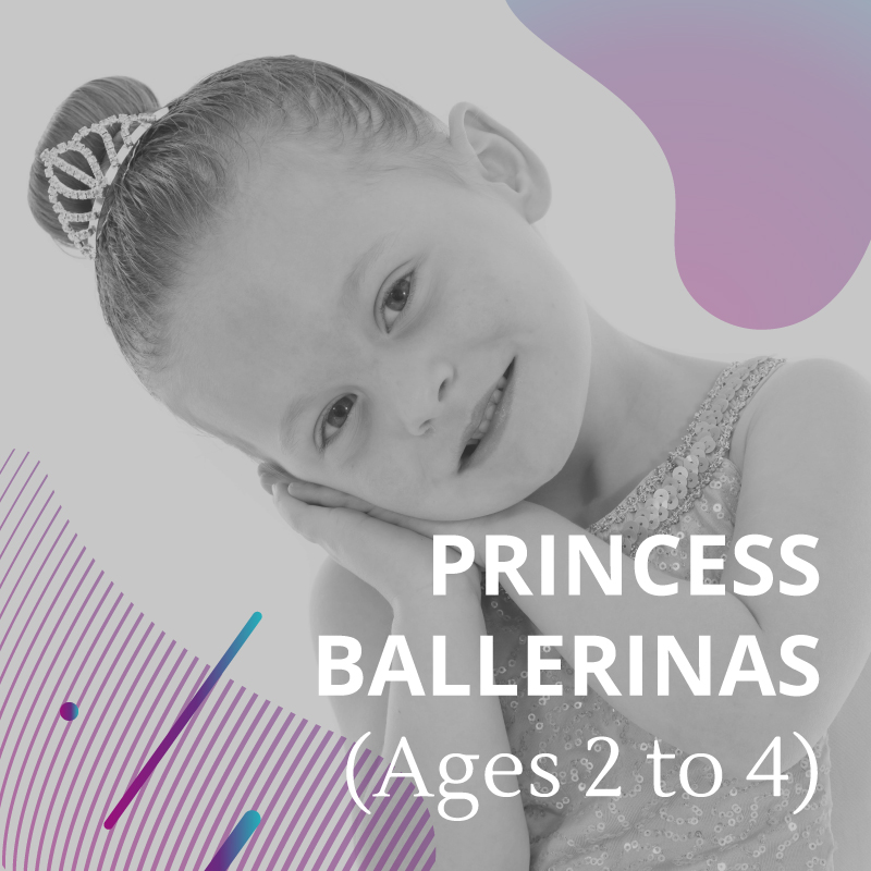 Young dancers in a Princess Ballerinas class at NuEvolution Dance Studio
